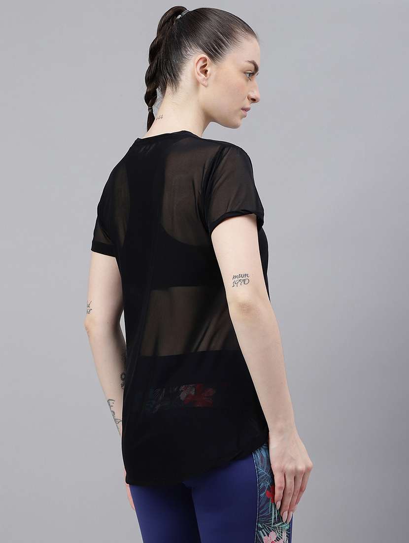 women typography printed relaxed fit dri-fit t-shirt - 21763198 -  Standard Image - 3