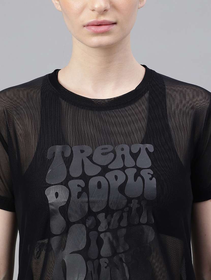 women typography printed relaxed fit dri-fit t-shirt - 21763198 -  Standard Image - 5