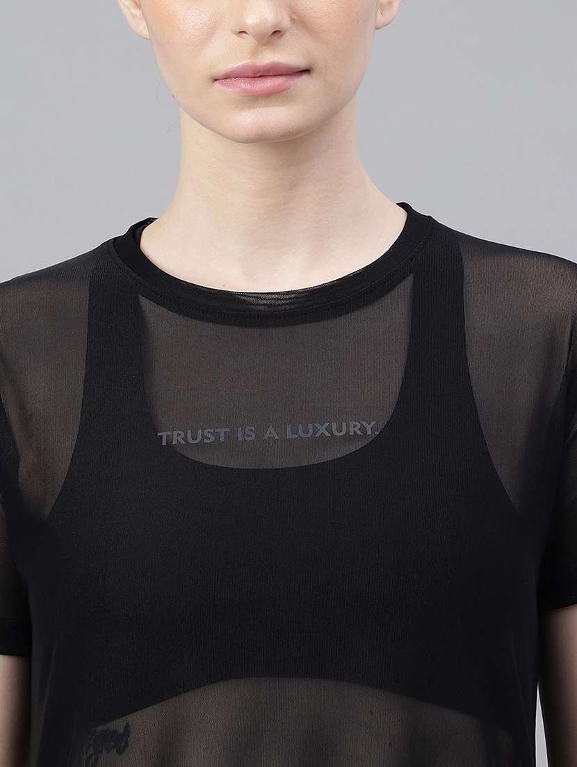 women typography printed relaxed fit dri-fit t-shirt - 21763200 -  Standard Image - 5