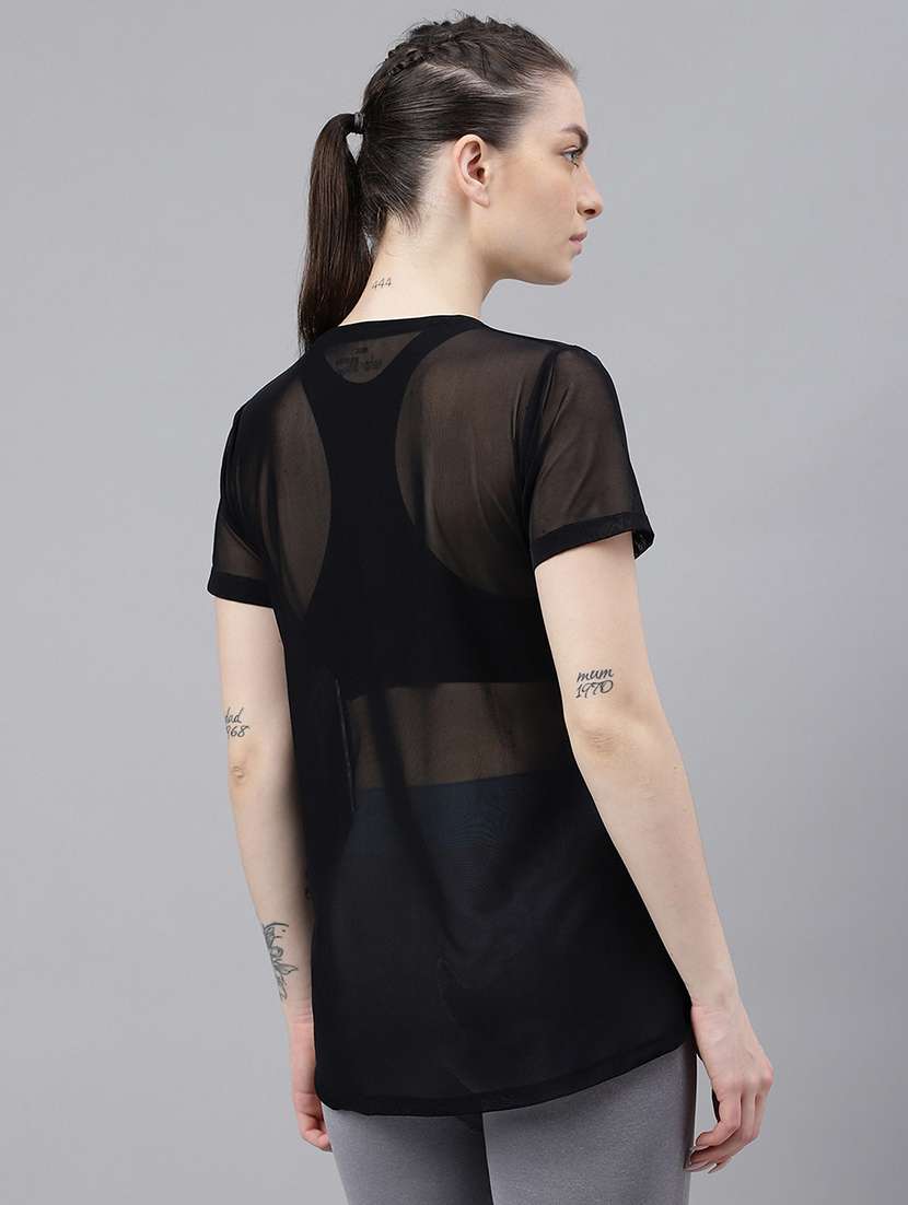 women typography printed relaxed fit dri-fit t-shirt - 21763201 -  Standard Image - 3