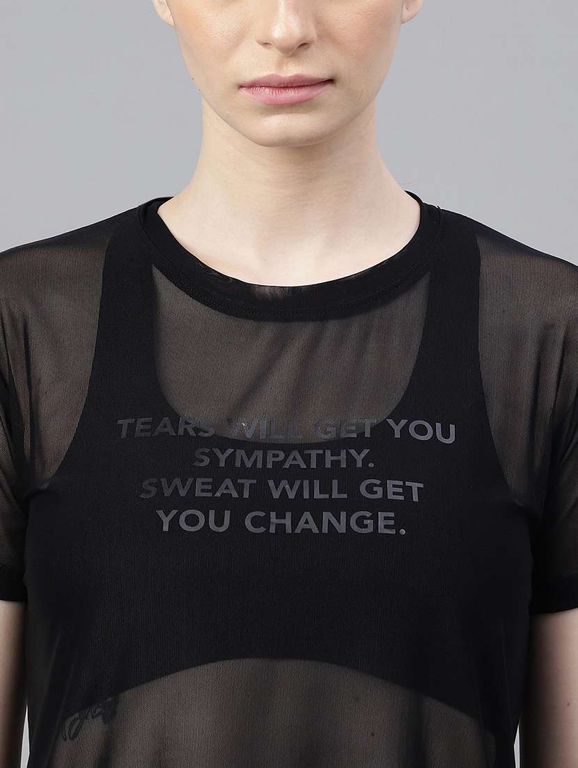 women typography printed relaxed fit dri-fit t-shirt - 21763201 -  Standard Image - 5