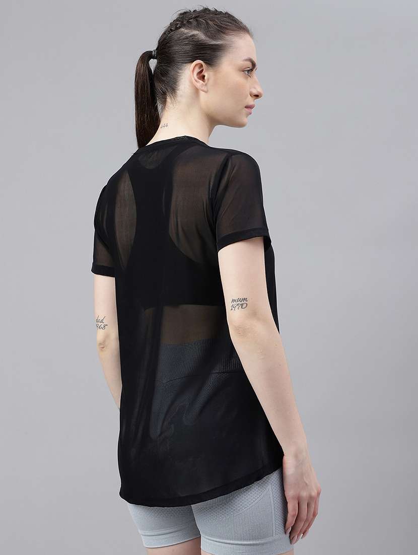 women typography printed relaxed fit dri-fit t-shirt - 21763203 - Standard Image - 3