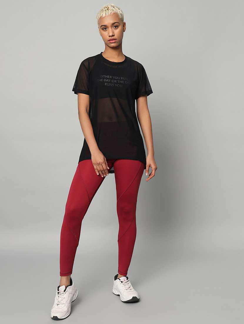 women typography printed relaxed fit dri-fit t-shirt - 21763206 -  Standard Image - 5