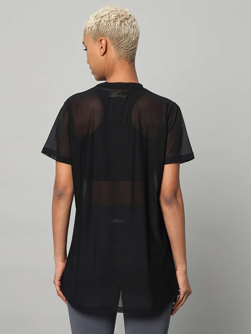 women typography printed relaxed fit dri-fit t-shirt - 21763208 -  Standard Image - 3