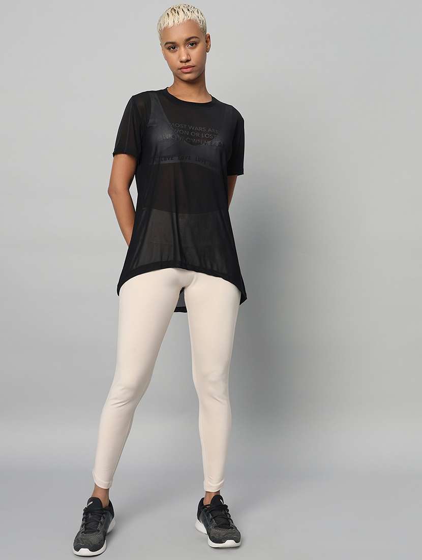 women typography printed relaxed fit dri-fit t-shirt - 21763209 -  Standard Image - 5