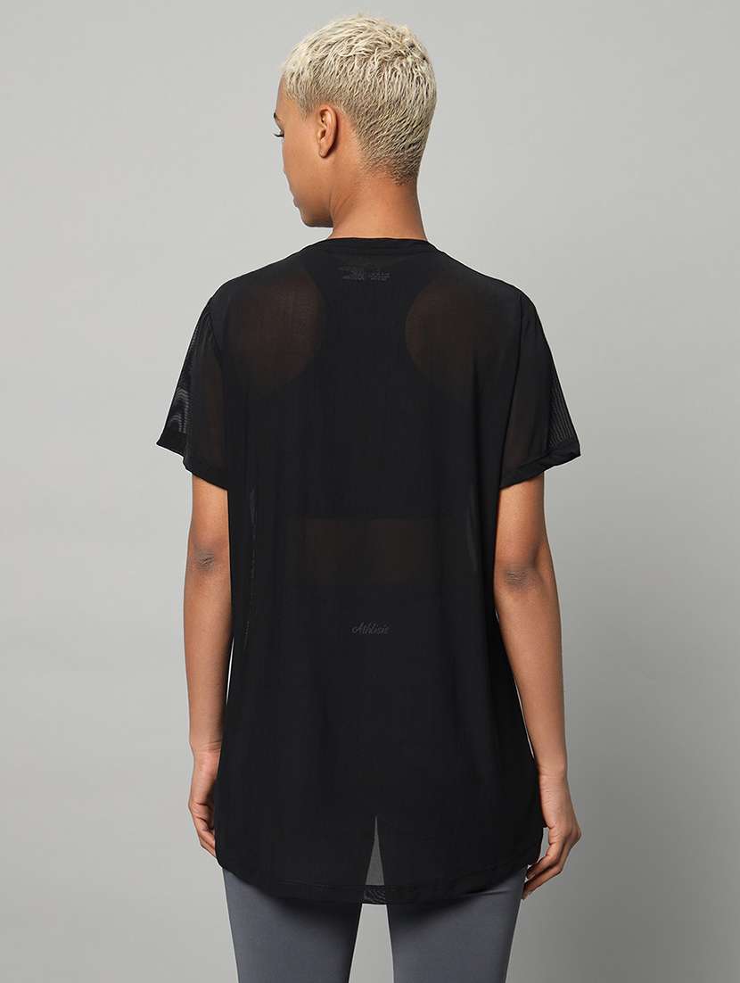 women typography printed relaxed fit dri-fit t-shirt - 21763211 -  Standard Image - 3