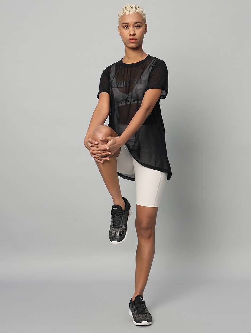 women typography printed relaxed fit dri-fit t-shirt - 21763212 -  Standard Image - 5