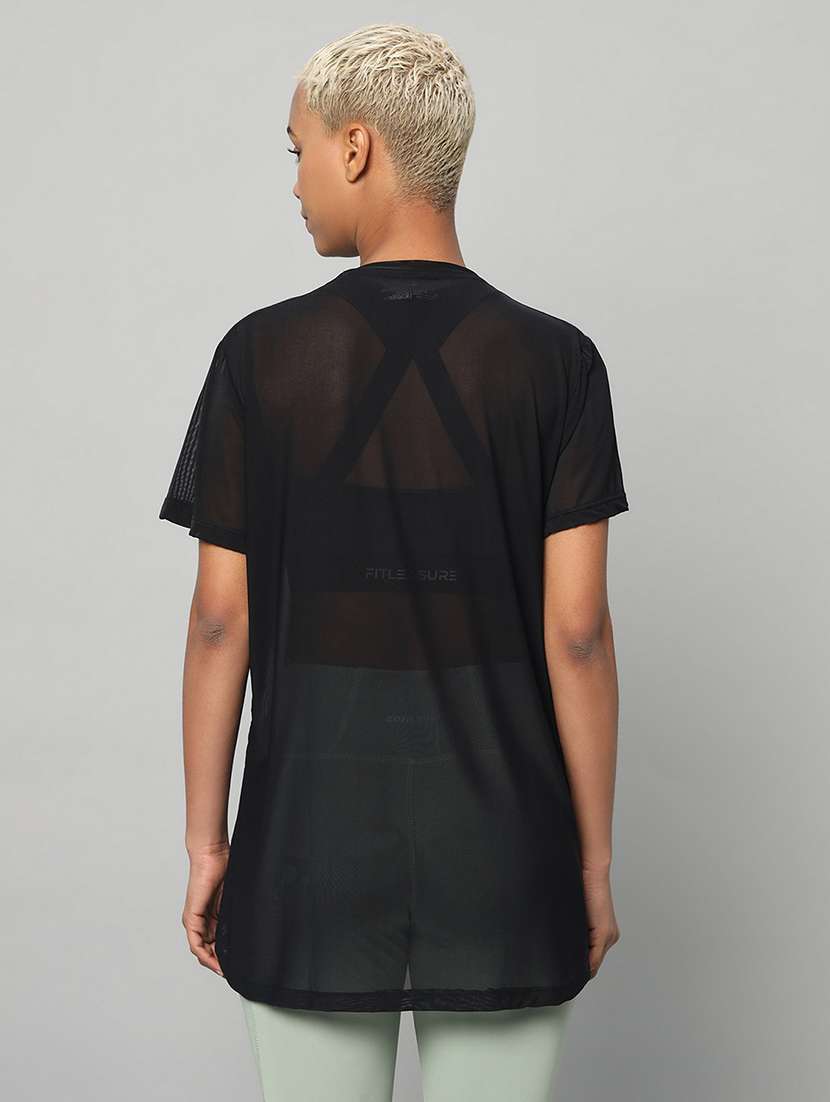 women typography printed relaxed fit dri-fit t-shirt - 21763213 -  Standard Image - 3