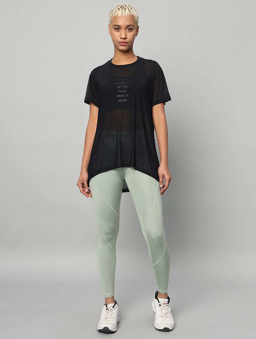 women typography printed relaxed fit dri-fit t-shirt - 21763213 -  Standard Image - 5