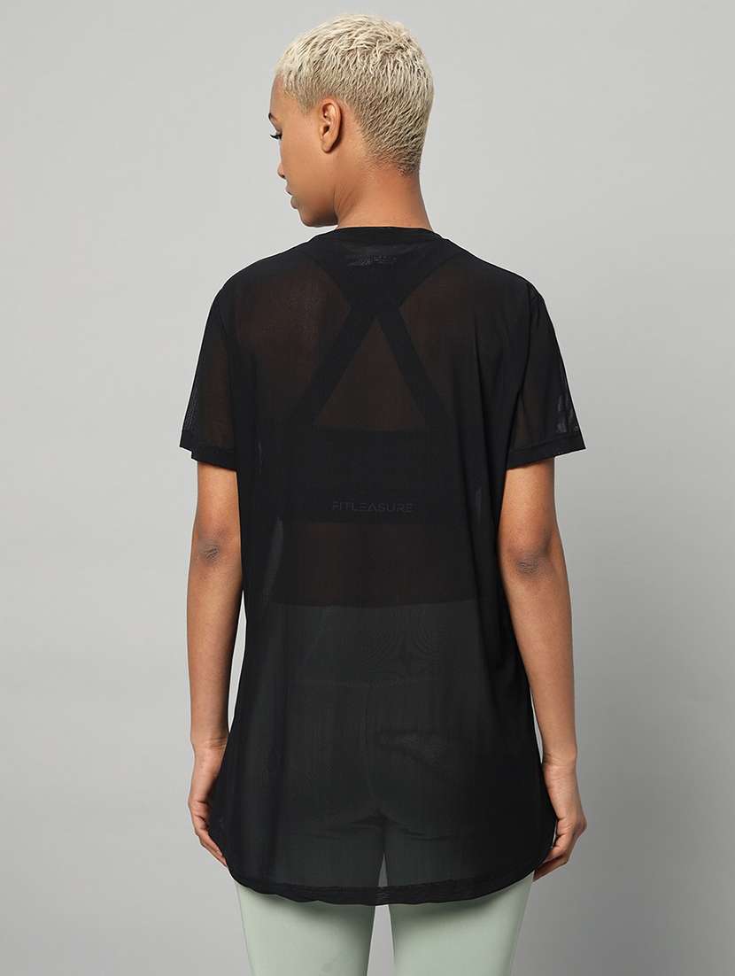 women typography printed relaxed fit dri-fit t-shirt - 21763215 -  Standard Image - 3