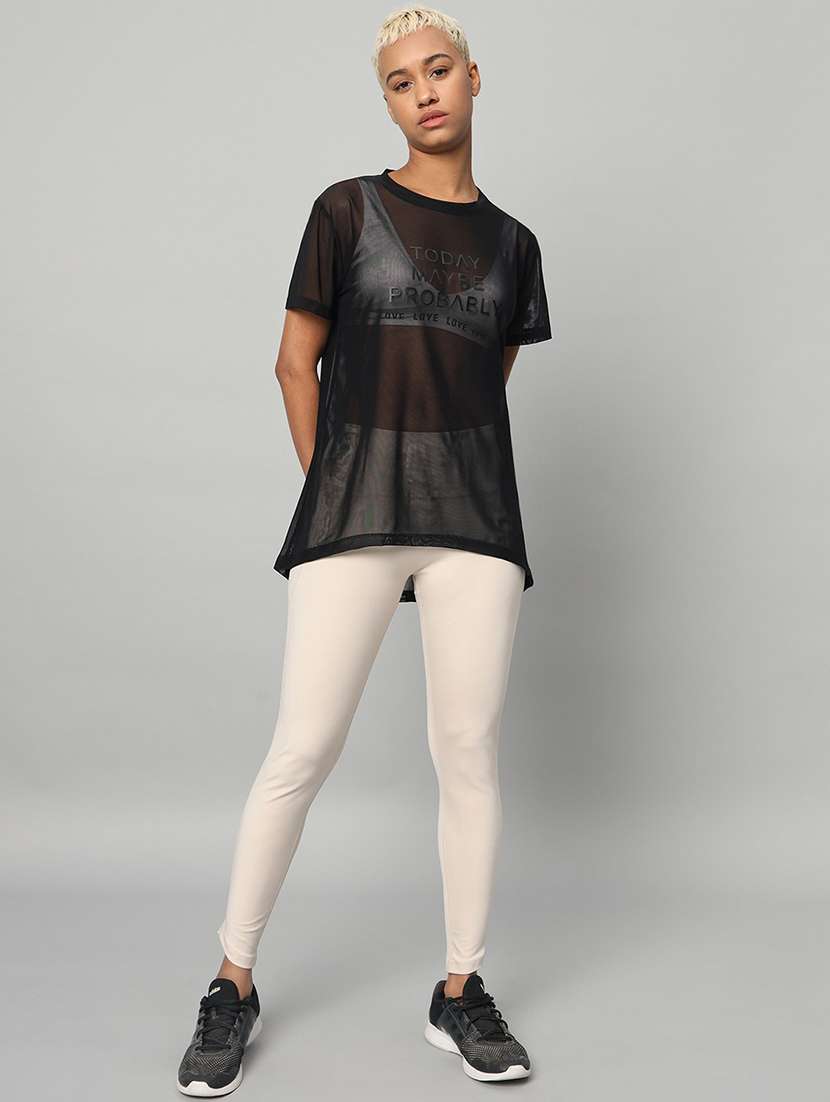 women typography printed relaxed fit dri-fit t-shirt - 21763218 -  Standard Image - 5