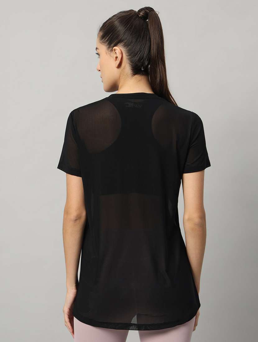 women typography printed relaxed fit dri-fit t-shirt - 21763220 -  Standard Image - 3