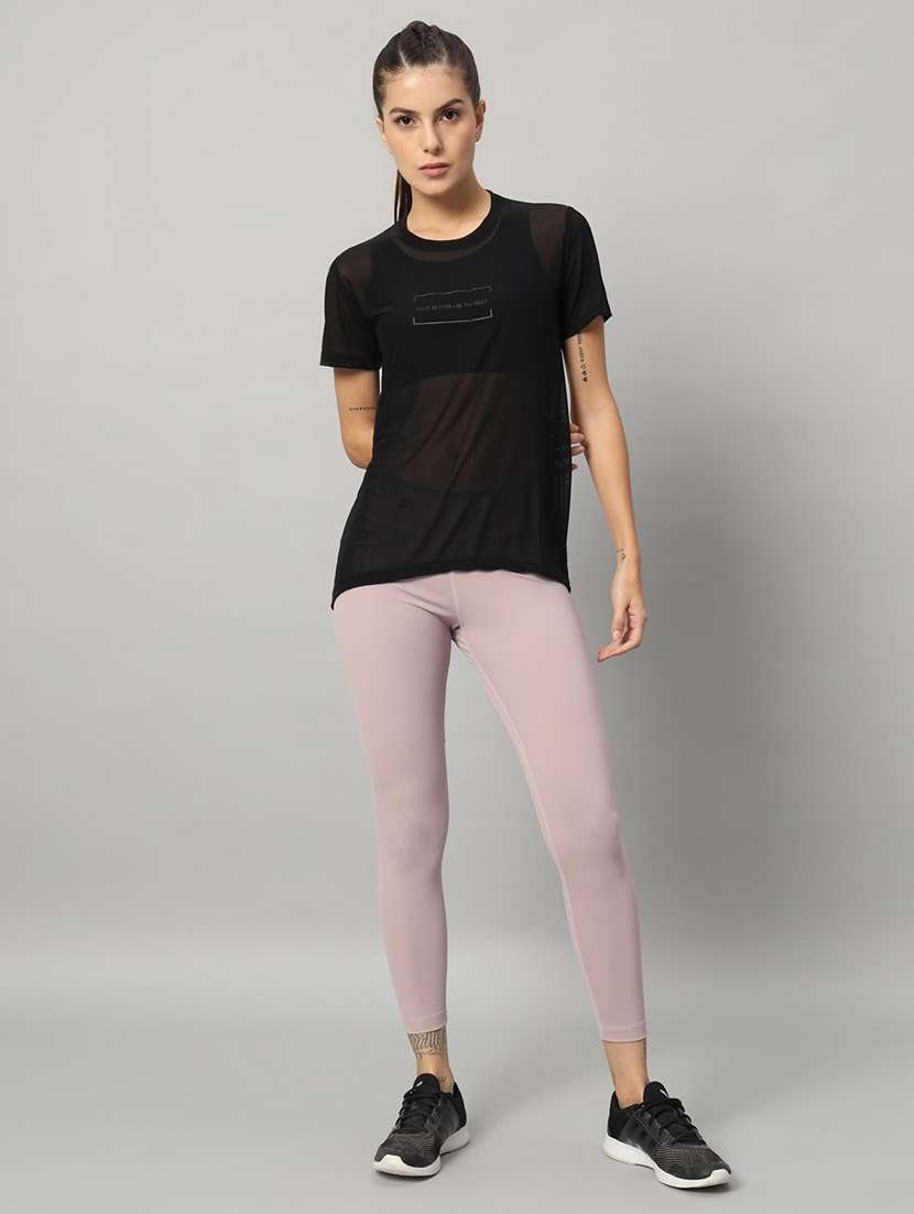 women typography printed relaxed fit dri-fit t-shirt - 21763220 -  Standard Image - 5