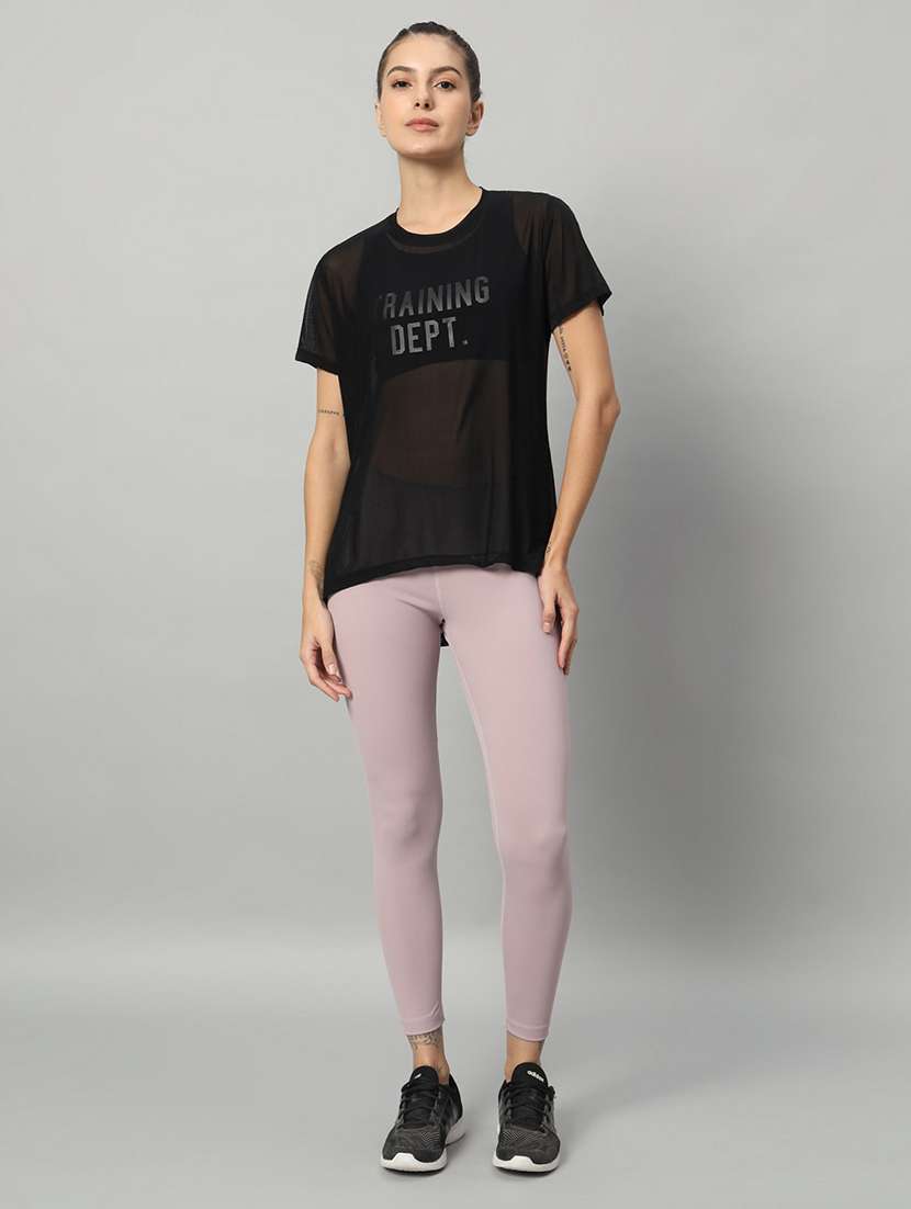 women typography printed relaxed fit dri-fit t-shirt - 21763224 -  Standard Image - 5