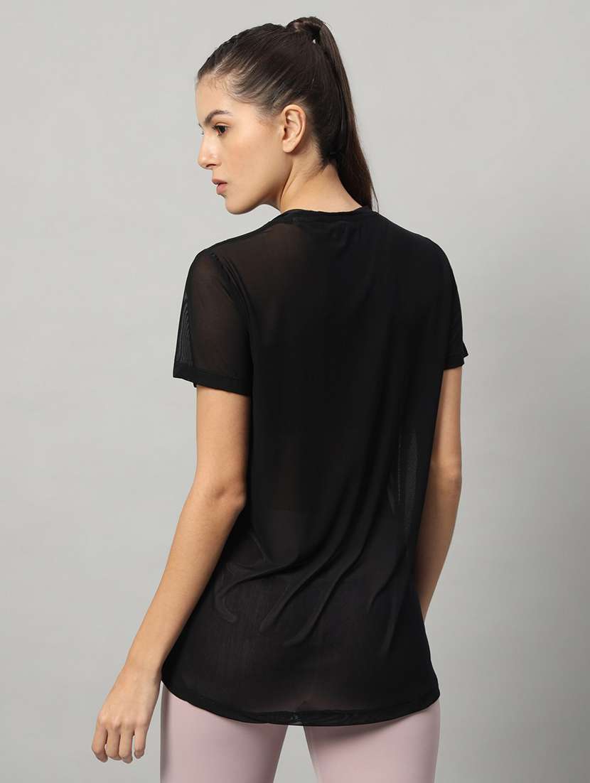 women typography printed relaxed fit dri-fit t-shirt - 21763226 -  Standard Image - 3