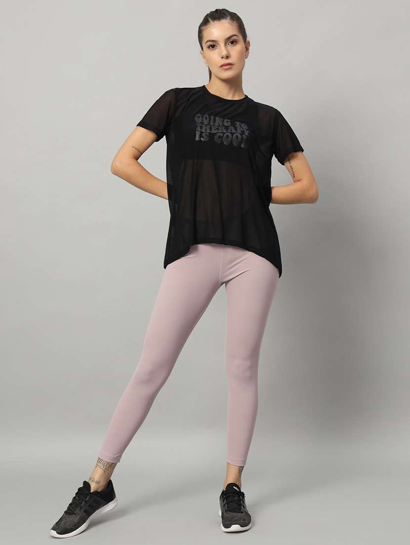 women typography printed relaxed fit dri-fit t-shirt - 21763226 -  Standard Image - 5