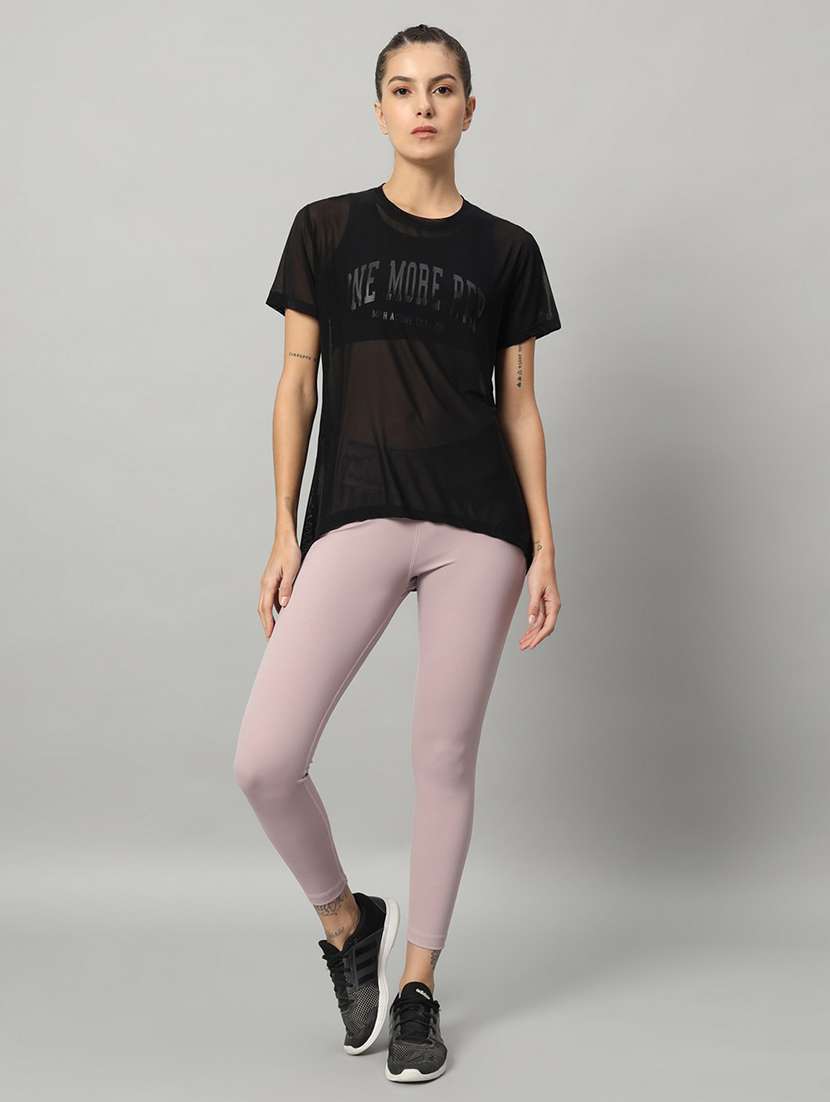 women typography printed relaxed fit dri-fit t-shirt - 21763228 -  Standard Image - 5