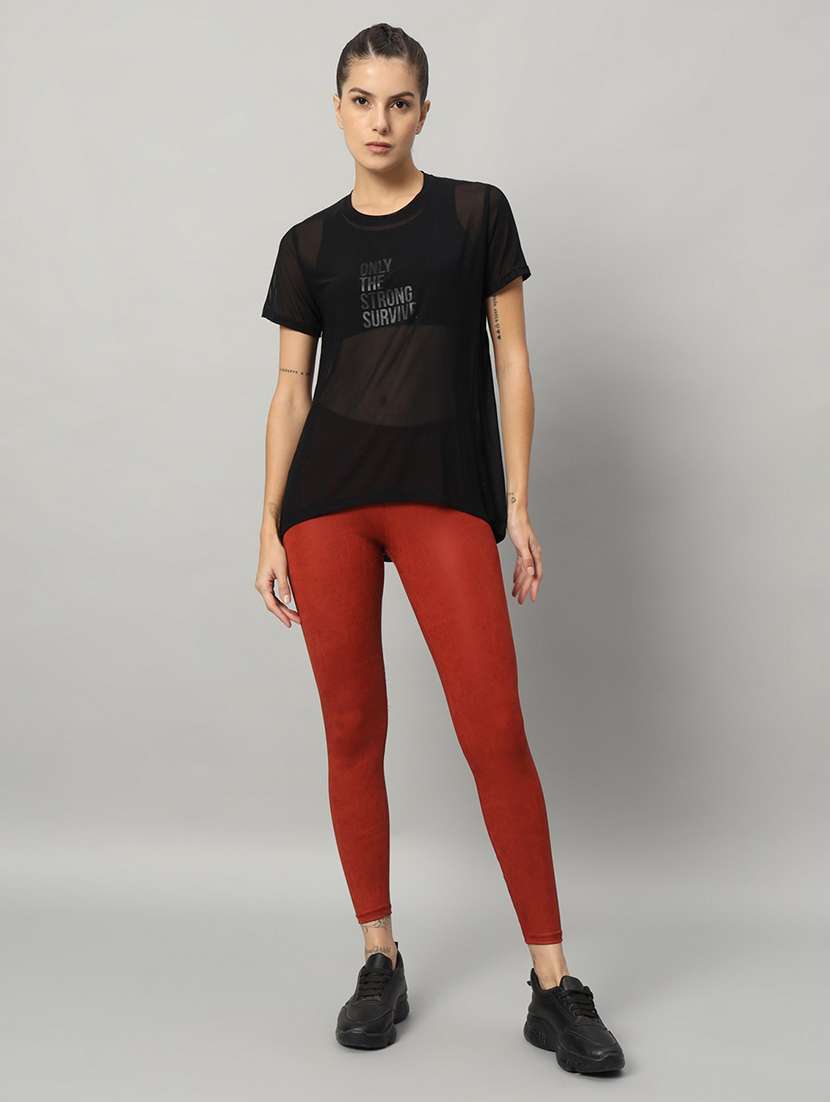 women typography printed relaxed fit dri-fit t-shirt - 21763230 -  Standard Image - 5