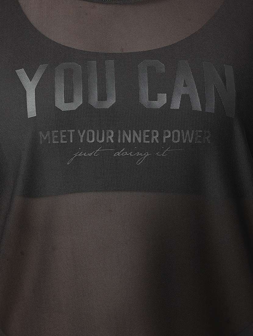 women typography printed relaxed fit dri-fit t-shirt - 21763233 -  Standard Image - 5