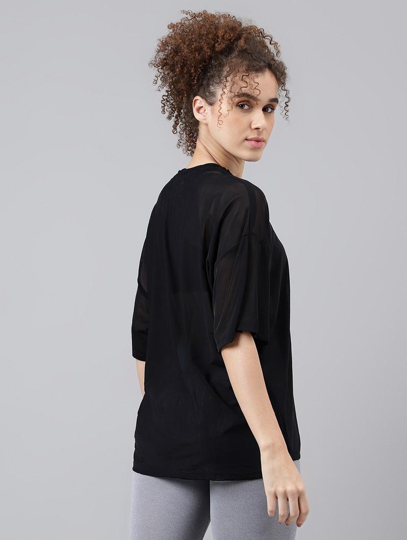 women typography printed relaxed fit dri-fit t-shirt - 21763237 -  Standard Image - 3