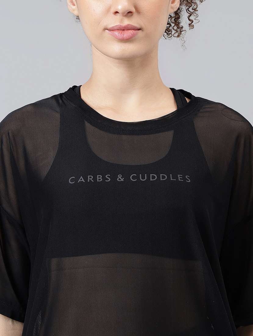 women typography printed relaxed fit dri-fit t-shirt - 21763245 -  Standard Image - 5