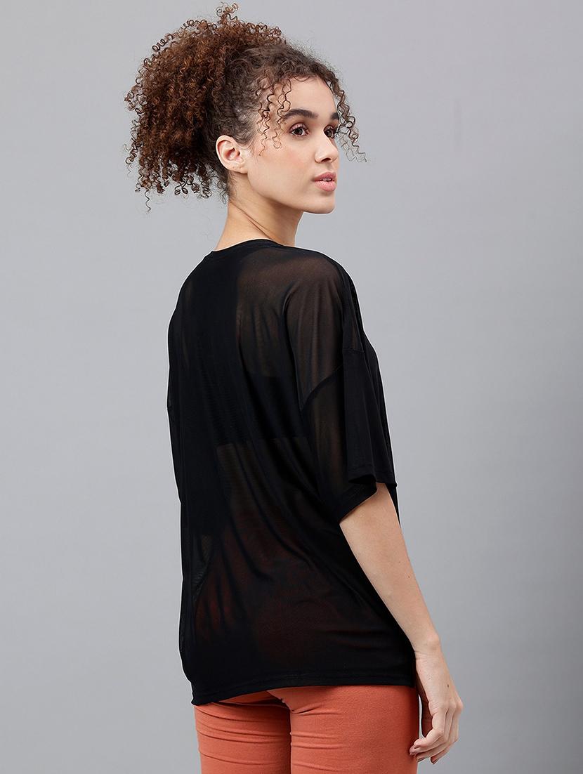 women typography printed relaxed fit dri-fit t-shirt - 21763247 -  Standard Image - 3