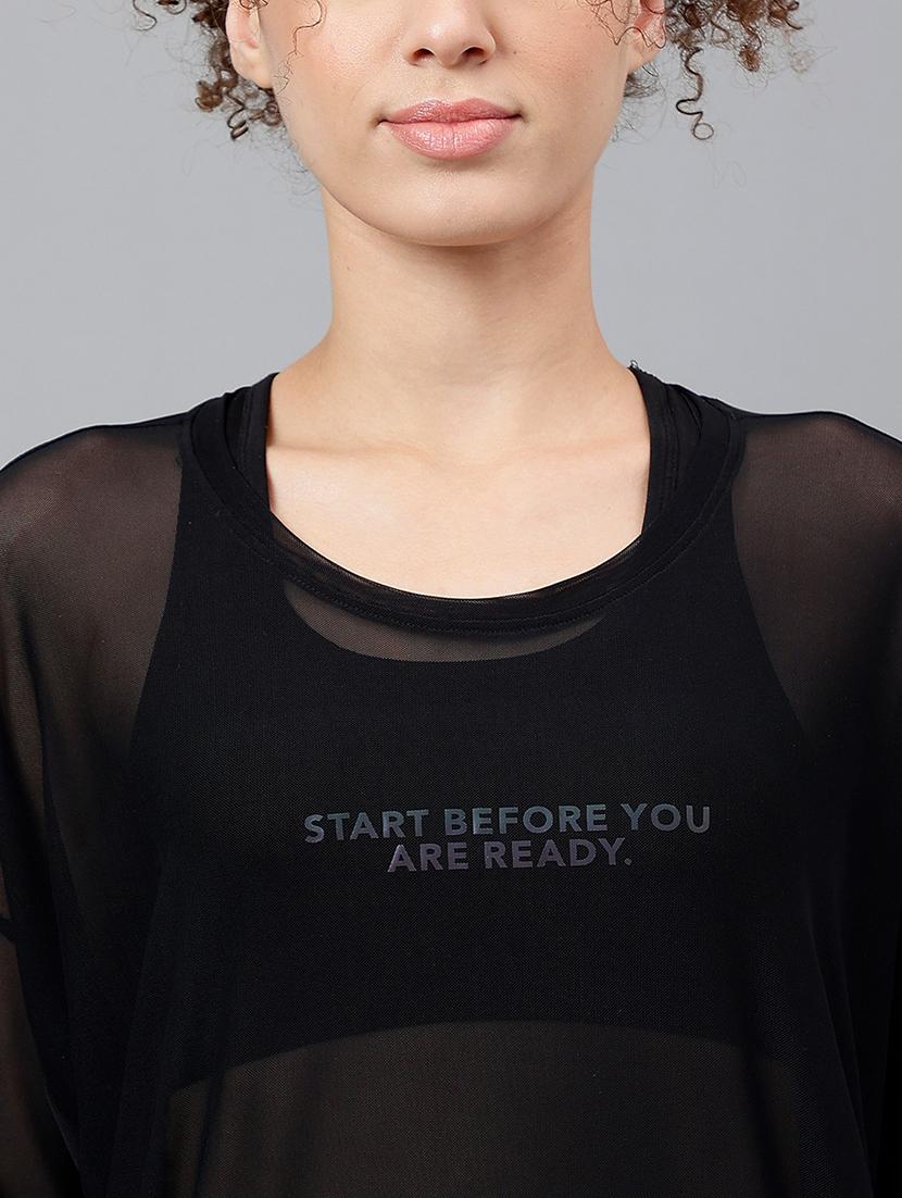 women typography printed relaxed fit dri-fit t-shirt - 21763247 - Standard Image - 5