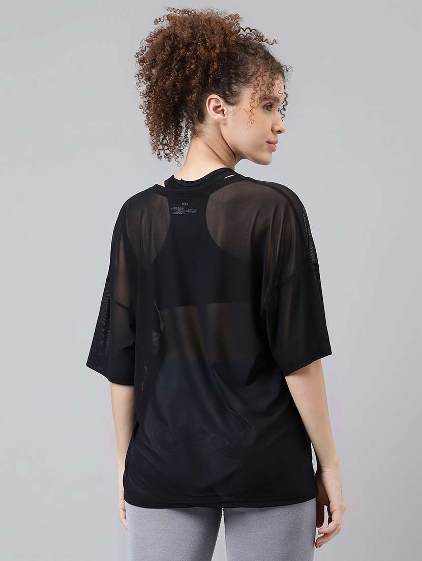 women typography printed relaxed fit dri-fit t-shirt - 21763248 -  Standard Image - 3