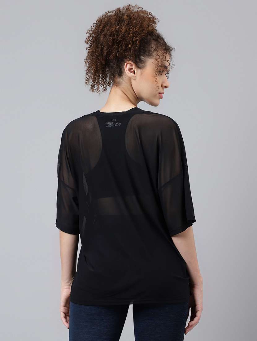 women typography printed relaxed fit dri-fit t-shirt - 21763251 -  Standard Image - 3