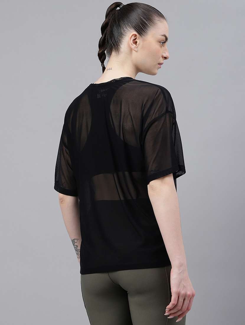 women typography printed relaxed fit dri-fit t-shirt - 21763258 -  Standard Image - 3