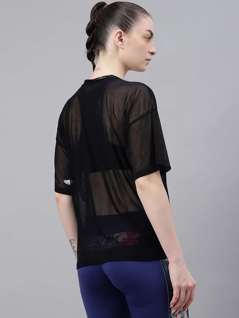 women typography printed relaxed fit dri-fit t-shirt - 21763259 -  Standard Image - 3