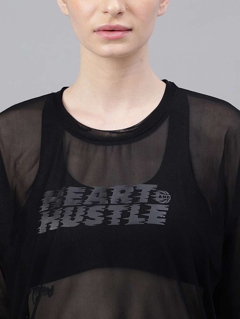 women typography printed relaxed fit dri-fit t-shirt - 21763261 -  Standard Image - 5