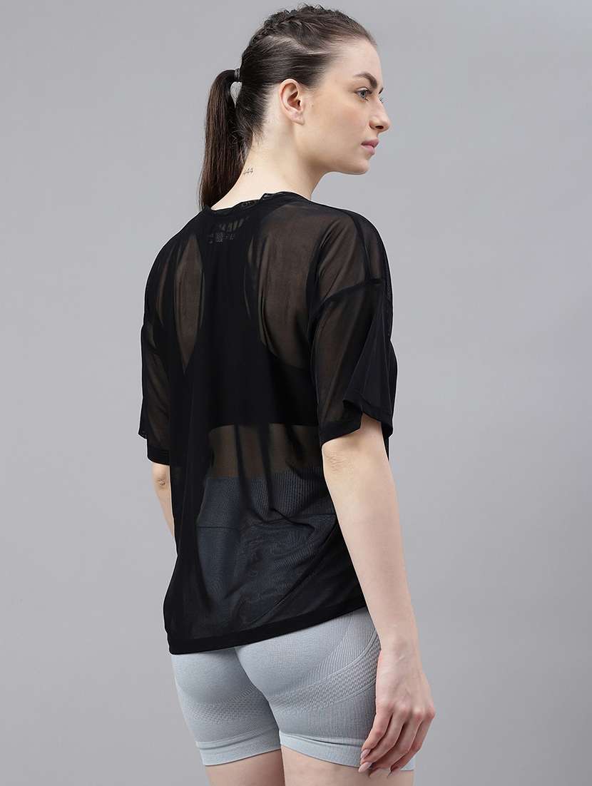 women typography printed relaxed fit dri-fit t-shirt - 21763262 -  Standard Image - 3