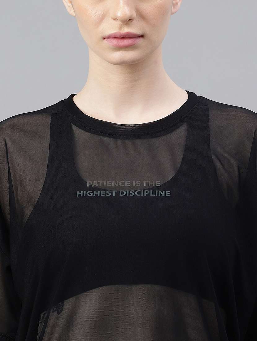 women typography printed relaxed fit dri-fit t-shirt - 21763262 -  Standard Image - 5