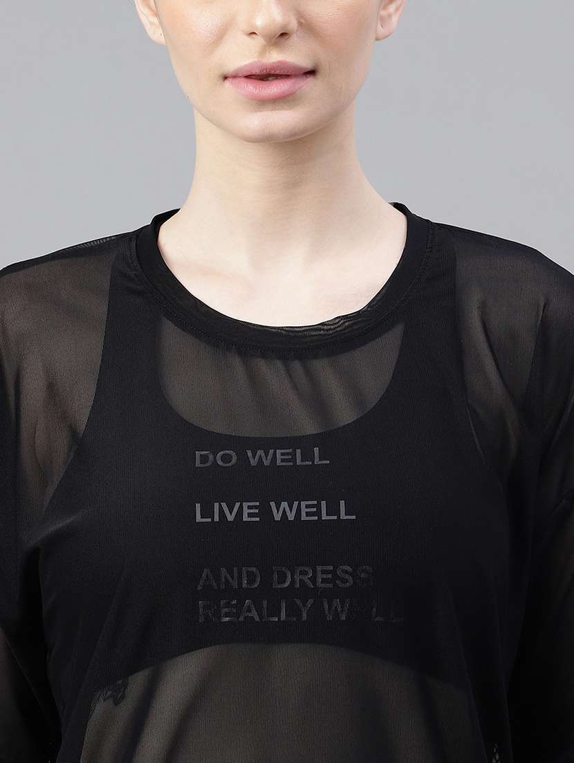 women typography printed relaxed fit dri-fit t-shirt - 21763263 -  Standard Image - 5