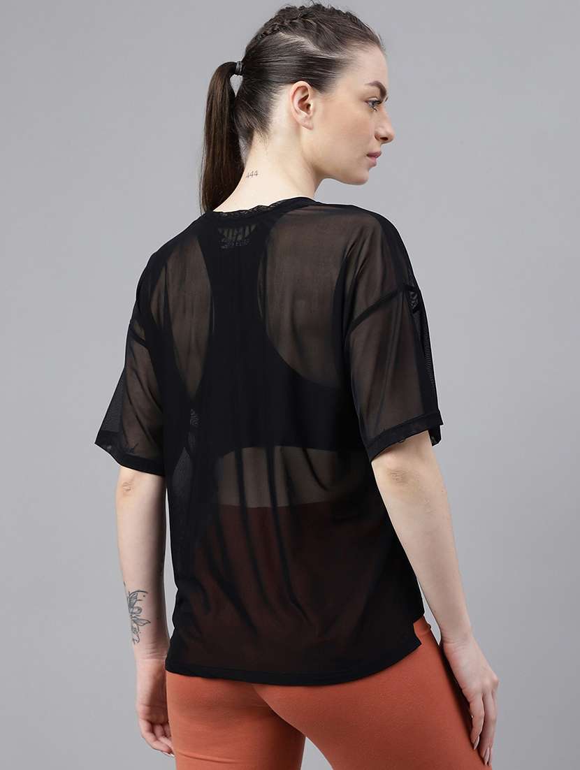 women typography printed relaxed fit dri-fit t-shirt - 21763264 -  Standard Image - 3