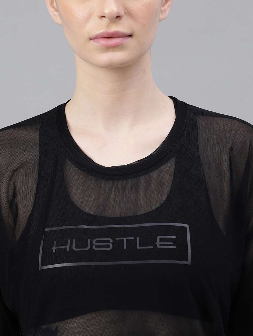 women typography printed relaxed fit dri-fit t-shirt - 21763265 -  Standard Image - 5