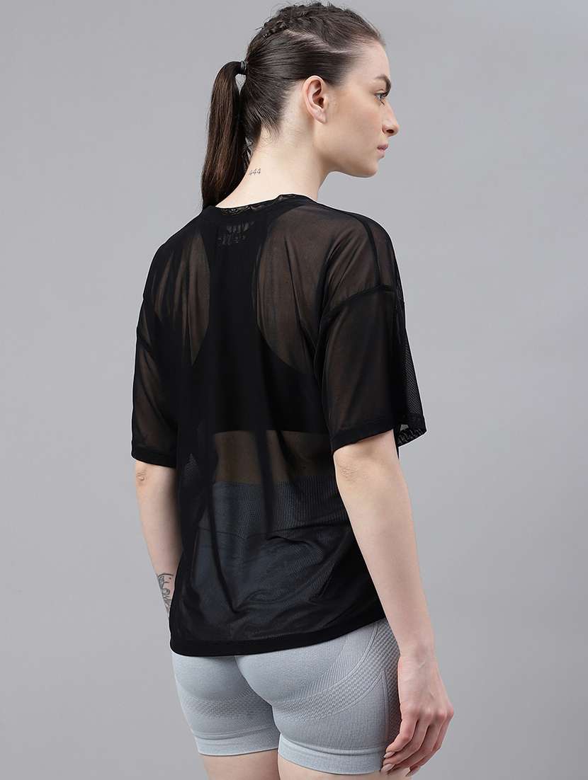 women typography printed relaxed fit dri-fit t-shirt - 21763267 -  Standard Image - 3