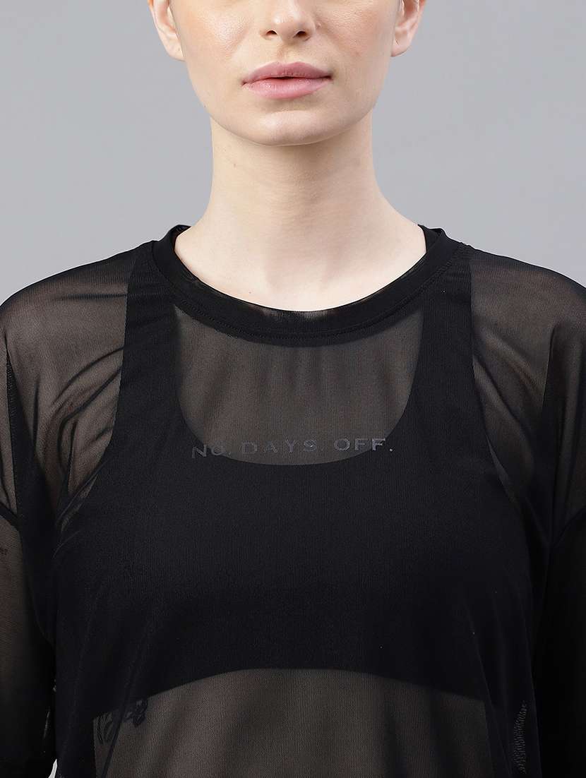 women typography printed relaxed fit dri-fit t-shirt - 21763267 -  Standard Image - 5