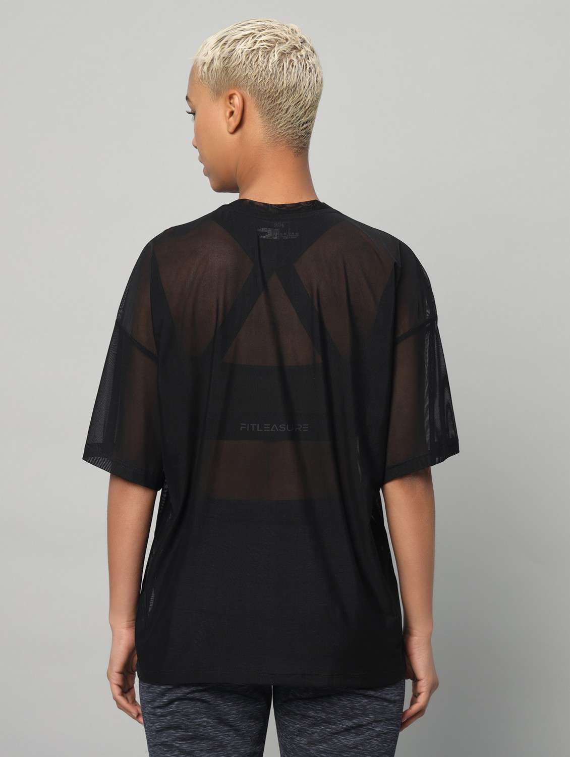 women black typographic round neck t-shirt - 21763279 -  Standard Image - 3