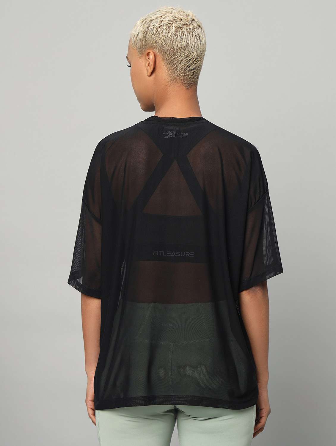 women black typographic round neck t-shirt - 21763291 -  Standard Image - 3