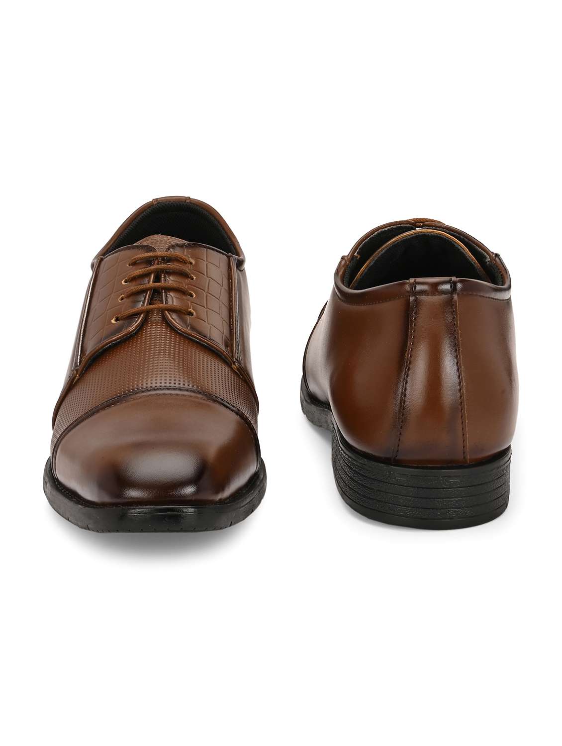 men tan lace-up derby - 21763314 -  Standard Image - 3