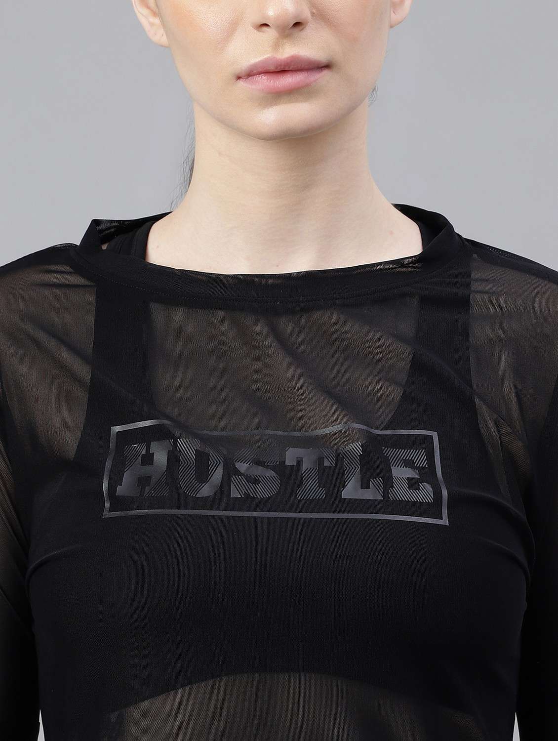 women black typographic long sleeve t-shirt - 21763353 - Standard Image - 5