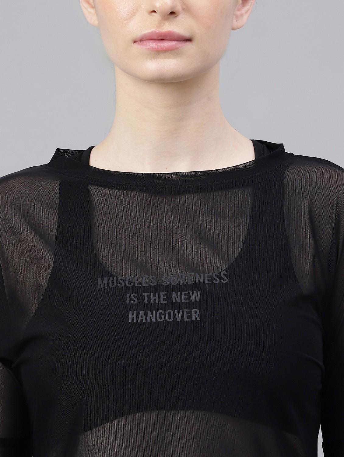 women black typographic long sleeve t-shirt - 21763355 - Standard Image - 5