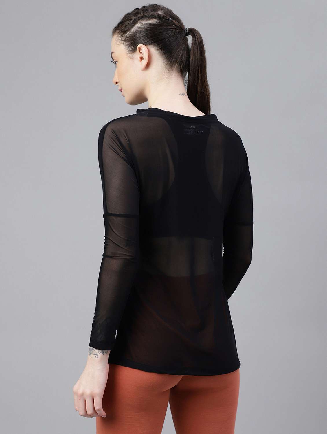 women black typographic long sleeve t-shirt - 21763358 - Standard Image - 3