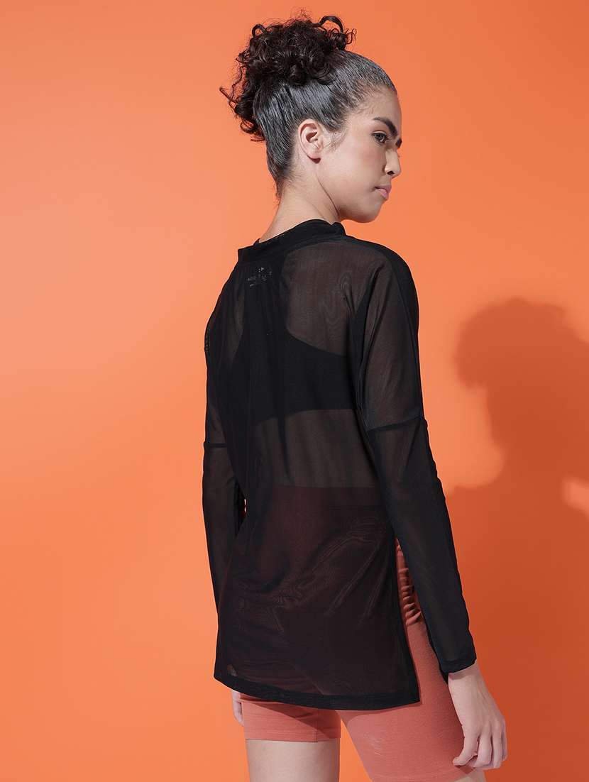 Women Printed See Through Sports T-shirt - 21763364 -  Standard Image - 3