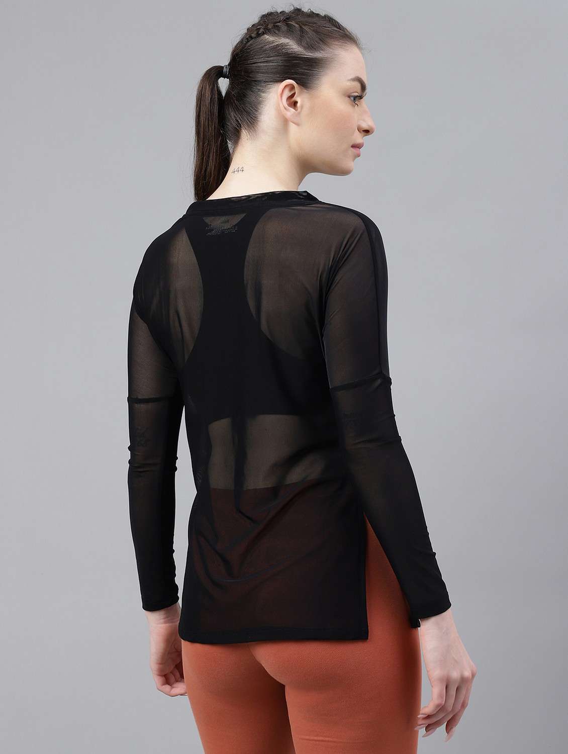 women black typographic long sleeve t-shirt - 21763375 -  Standard Image - 3