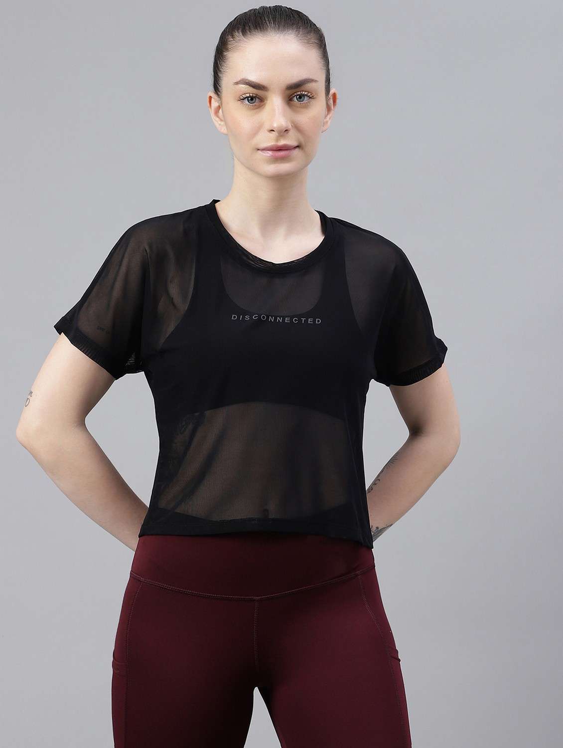 black polyester regular tshirt - 21763408 -  Zoom Image - 0