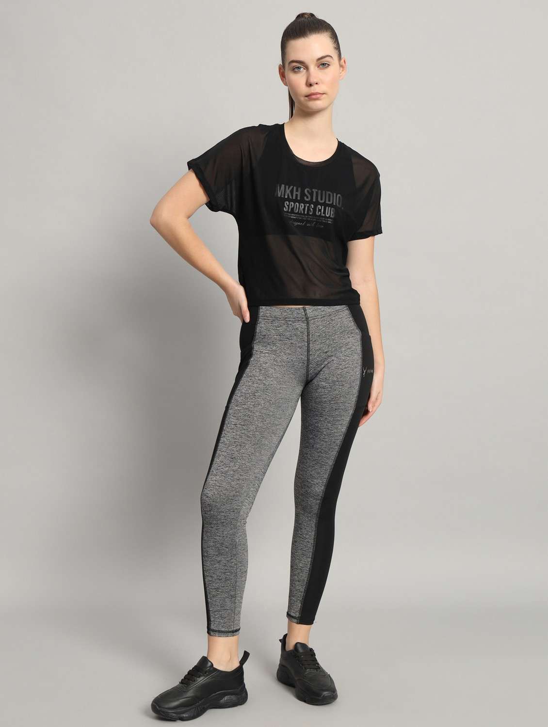 women typographic printed mesh sports t-shirt - 21763428 -  Standard Image - 5