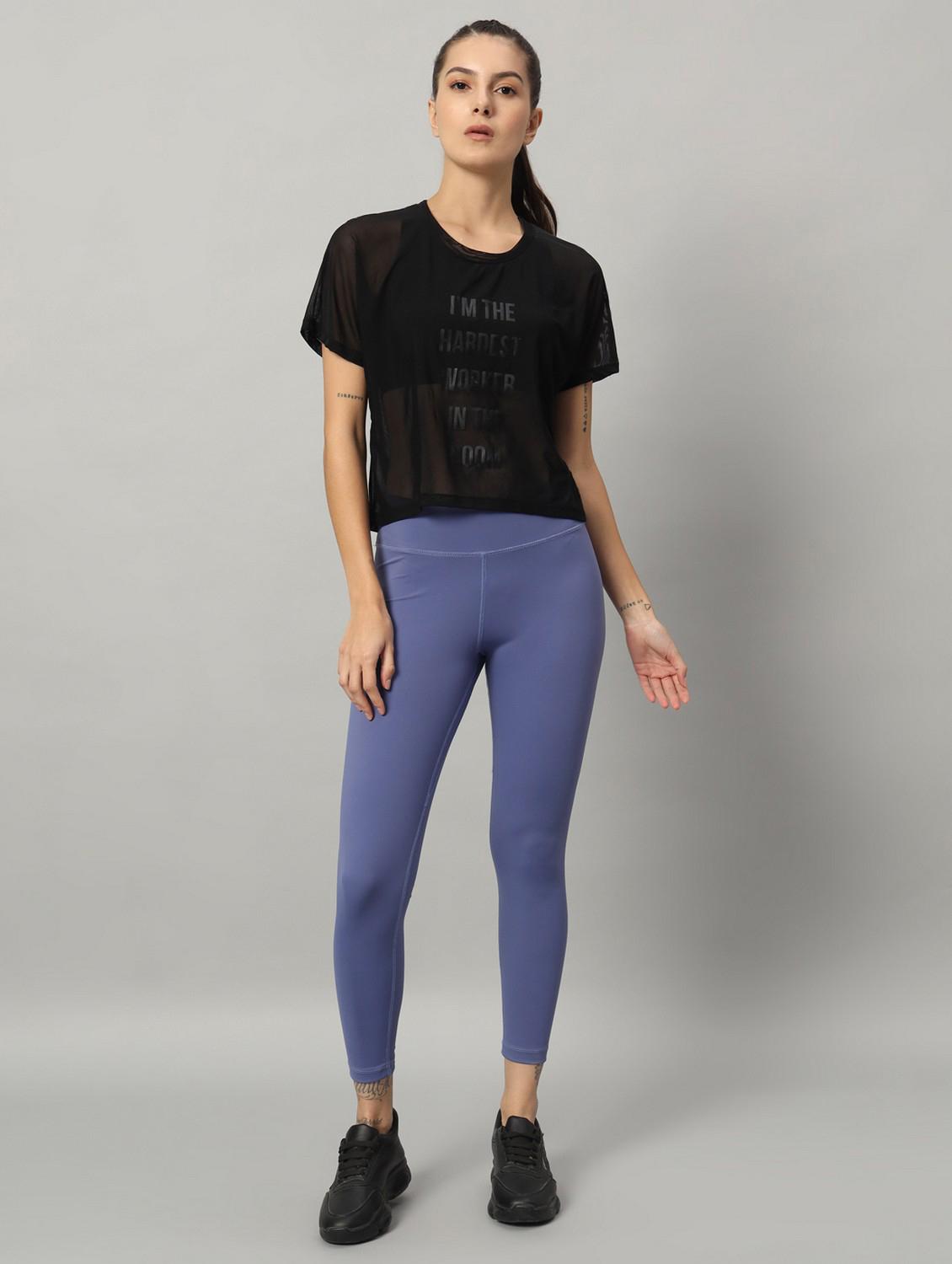 women typographic printed mesh sports t-shirt - 21763435 - Standard Image - 5